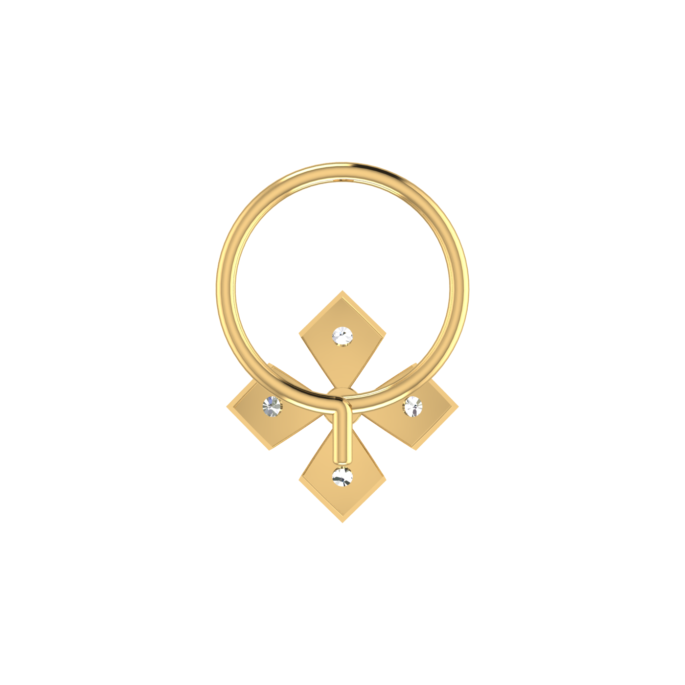 0.05 Carat Natural Diamond Nose Pin - HI Color, VS-SI Clarity.